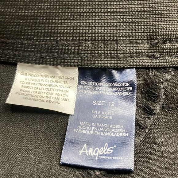 ANGELS Forever Young 12 Stretchy Unisex 360 Sculpt Black Shorts - Picture 3 of 11